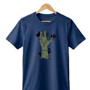 Glamrhi women cotton regular fit round neck , Half Sleeve ZOMBIE HAND t-shirt