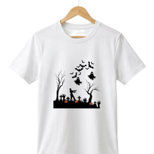 Glamrhi women cotton regular fit round neck , Half Sleeve ZOMBIE LAND t-shirt