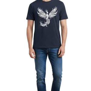 Glamrhi Men Cotton Regular Fit Round neck, Half Sleeve phoenix rising t-shirt