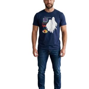 Glamrhi Men Cotton Regular Fit Round neck, Half Sleeve shadow ghost t-shirt