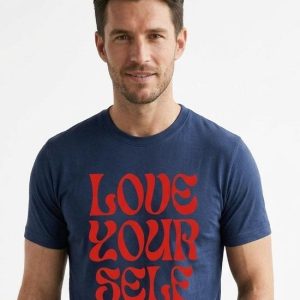 Glamrhi Men Cotton Regular Fit Round neck,  Half Sleeve Casual Love Self t-shirt