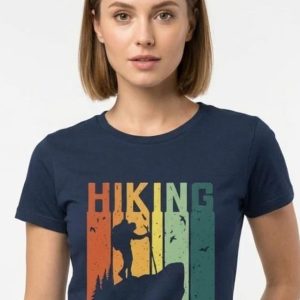 Glamrhi women  Cotton Regular Fit Round neck, Half Sleeve  Hiking Adventure Retro shirts