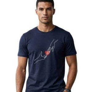 Glamrhi Men Cotton Regular Fit Round neck, Half Sleeve  "Reaching for love "Tshirts