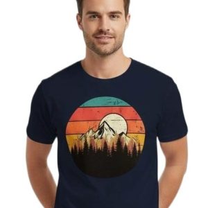 Glamrhi man Cotton Regular Fit Round neck, Half Sleeve Peak Wanderer t-shirt