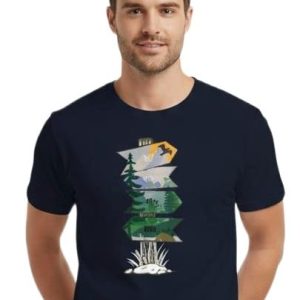 Glamrhi man plus Cotton Regular Fit Round neck, Half Sleeve The Horizon Guide t-shirt