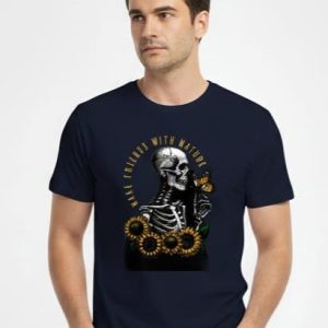 "Glamrhi Man  Cotton Regular Fit Round neck, Half Sleeve "Nature’s Requiem"" T-shirt"