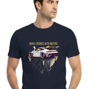 "Glamrhi Man Cotton Regular Fit Round neck, Half Sleeve "Static Velocity"" t-shirts"
