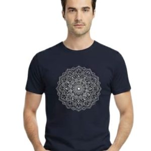 "Glamrhi man Cotton Regular Fit Round neck, Half Sleeve  ​Focused Symmetry"t-shirt"