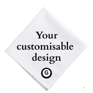 Custom Hand-Embroidered Cotton Handkerchief Personalized Gift